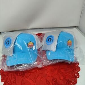 2X One Blood Supply Co. Customizable Button Trucker Cap Hat Blue White New